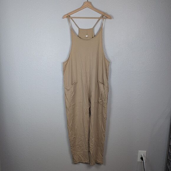 New Unbranded‎ Beige Hot Shot One Piece Jumpsuit Size XXL 2XL Women's NWT Boho 3 - Picture 2 of 4